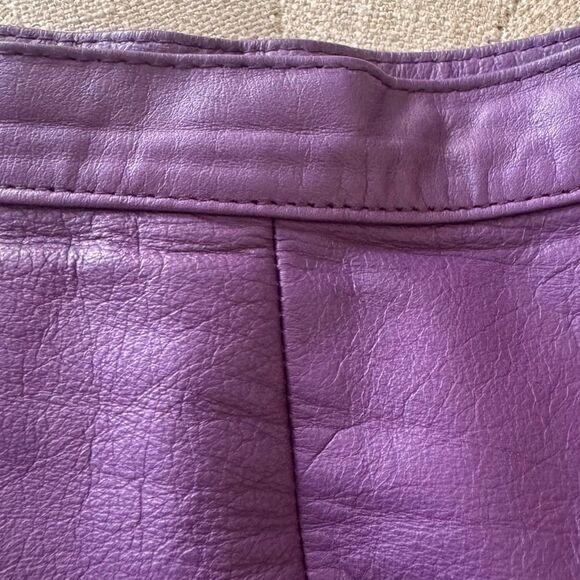 Vintage 80s/90s Avon Fashions Purple Soft Leather Pencil Skirt – Size 5/6 - Picture 9 of 9